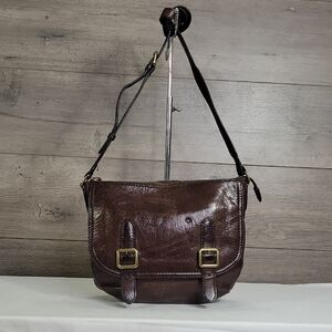 Frye Brown Leather Crossbody Bag